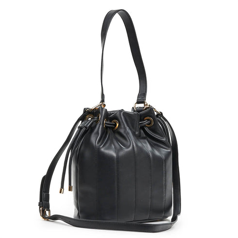 Verde Γυναικεία Τσάντα Ώμου-Πουγκί 16-6719 Μαύρο